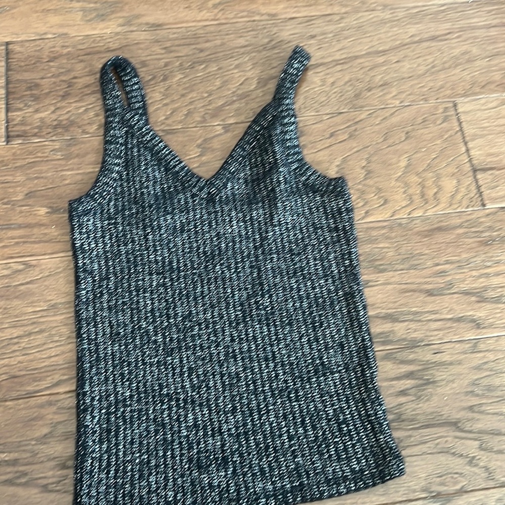 American eagle black with silver sparkles tank top